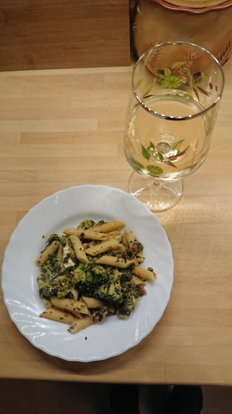 pasta mit brokkoli und spinat