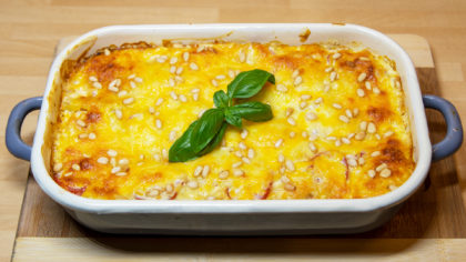 Zucchini-Kabeljau-Lasagne